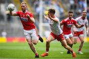 20 July 2019; Ruairi Deane of Cork in action against Kieran McGeary of Tyrone during the GAA Football All-Ireland Senior Championship Quarter-Final Group 2 Phase 2 match between Cork and Tyrone at Croke Park in Dublin. Photo by David Fitzgerald/Sportsfile