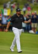 20 July 2019; Shane Lowry of Ireland acknowledges the gallery after a birdie putt during Day Three of the 148th Open Championship at Royal Portrush in Portrush, Co Antrim. Photo by Brendan Moran/Sportsfile