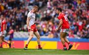 20 July 2019; Cathal McShane of Tyrone celebrates after scoring his side's second goal during the GAA Football All-Ireland Senior Championship Quarter-Final Group 2 Phase 2 match between Cork and Tyrone at Croke Park in Dublin. Photo by David Fitzgerald/Sportsfile