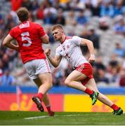 20 July 2019; Cathal McShane of Tyrone celebrates after scoring his side's second goal during the GAA Football All-Ireland Senior Championship Quarter-Final Group 2 Phase 2 match between Cork and Tyrone at Croke Park in Dublin. Photo by David Fitzgerald/Sportsfile