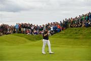 20 July 2019; Shane Lowry of Ireland after a birdie putt on the 10th green during Day Three of the 148th Open Championship at Royal Portrush in Portrush, Co Antrim. Photo by Ramsey Cardy/Sportsfile