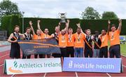 20 July 2019; Clonliffe Harriers A.C. celebrate after winning the Premier Men's team event during the AAI National League Final at Tullamore Harriers Stadium in Tullamore, Co. Offaly. Photo by Matt Browne/Sportsfile