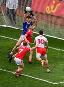 20 July 2019; Matthew Donnelly of Tyrone sees his effort on goal saved by Mark White of Cork during the GAA Football All-Ireland Senior Championship Quarter-Final Group 2 Phase 2 match between Cork and Tyrone at Croke Park in Dublin. Photo by Seb Daly/Sportsfile