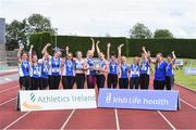 20 July 2019; Waterford County celebrate after winning the Division 1 Women's team event during the AAI National League Final at Tullamore Harriers Stadium in Tullamore, Co. Offaly. Photo by Matt Browne/Sportsfile