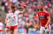 20 July 2019; Conor Meyler of Tyrone celebrates a late score during the GAA Football All-Ireland Senior Championship Quarter-Final Group 2 Phase 2 match between Cork and Tyrone at Croke Park in Dublin. Photo by David Fitzgerald/Sportsfile