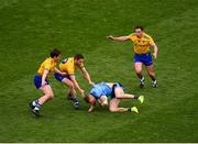 20 July 2019; Paul Mannion of Dublin in action against David Murray, left, Fintan Cregg and Niall Kilroy of Roscommon during the GAA Football All-Ireland Senior Championship Quarter-Final Group 2 Phase 2 match between Dublin and Roscommon at Croke Park in Dublin. Photo by Seb Daly/Sportsfile