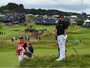 20 July 2019; Shane Lowry of Ireland watches his shot from the 10th fairway during Day Three of the 148th Open Championship at Royal Portrush in Portrush, Co Antrim. Photo by Brendan Moran/Sportsfile