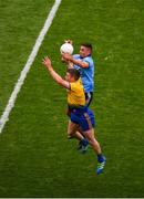 20 July 2019; James McCarthy of Dublin in action against Cathal Cregg of Roscommon during the GAA Football All-Ireland Senior Championship Quarter-Final Group 2 Phase 2 match between Dublin and Roscommon at Croke Park in Dublin. Photo by Seb Daly/Sportsfile