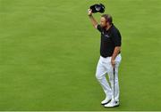 20 July 2019; Shane Lowry of Ireland celebrates after finishing his round during Day Three of the 148th Open Championship at Royal Portrush in Portrush, Co Antrim. Photo by Brendan Moran/Sportsfile