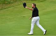 20 July 2019; Shane Lowry of Ireland celebrates after finishing his round during Day Three of the 148th Open Championship at Royal Portrush in Portrush, Co Antrim. Photo by Brendan Moran/Sportsfile