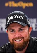 20 July 2019; Shane Lowry of Ireland during a press conference after finsishing his round on Day Three of the 148th Open Championship at Royal Portrush in Portrush, Co Antrim. Photo by Brendan Moran/Sportsfile