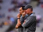 20 July 2019; Dublin manager Jim Gavin, right, and selector Jason Sherlock during the GAA Football All-Ireland Senior Championship Quarter-Final Group 2 Phase 2 match between Dublin and Roscommon at Croke Park in Dublin. Photo by Seb Daly/Sportsfile