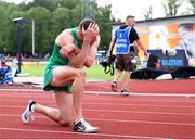 20 July 2019; Aaron Sexton of Ireland after competing in the Men's 200m during Day Three of the European Athletics U20 Championships in Borås, Sweden. Photo by Giancarlo Colombo/Sportsfile