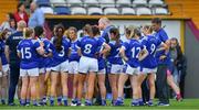 20 July 2019; Suspended Cavan manager James Daly with his players after the TG4 All-Ireland Ladies Football Senior Championship Group 2 Round 2 match between Cork and Cavan at TEG Cusack Park in Mullingar, Co. Westmeath. Photo by Piaras Ó Mídheach/Sportsfile
