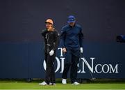 21 July 2019; Rickie Fowler of USA watches his tee shot from the 1st tee box during Day Four of the 148th Open Championship at Royal Portrush in Portrush, Co Antrim. Photo by Brendan Moran/Sportsfile