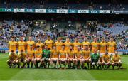 21 July 2019; The Meath squad before the GAA Football All-Ireland Senior Championship Quarter-Final Group 1 Phase 2 match between Mayo and Meath at Croke Park in Dublin. Photo by Ray McManus/Sportsfile