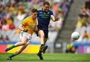 21 July 2019; Chris Barrett of Mayo in action against James Conlon of Meath during the GAA Football All-Ireland Senior Championship Quarter-Final Group 1 Phase 2 match between Mayo and Meath at Croke Park in Dublin. Photo by David Fitzgerald/Sportsfile