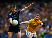 21 July 2019; Darren Coen of Mayo in action against Shane Gallagher of Meath during the GAA Football All-Ireland Senior Championship Quarter-Final Group 1 Phase 2 match between Mayo and Meath at Croke Park in Dublin. Photo by Ray McManus/Sportsfile