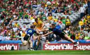 21 July 2019; Ethan Devine of Meath in action against Colm Boyle, left, and Aidan O'Shea of Mayo during the GAA Football All-Ireland Senior Championship Quarter-Final Group 1 Phase 2 match between Mayo and Meath at Croke Park in Dublin. Photo by David Fitzgerald/Sportsfile