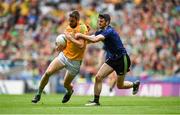 21 July 2019; Michael Newman of Meath in action against Brendan Harrison of Mayo during the GAA Football All-Ireland Senior Championship Quarter-Final Group 1 Phase 2 match between Mayo and Meath at Croke Park in Dublin. Photo by David Fitzgerald/Sportsfile