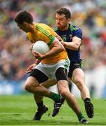 21 July 2019; Shane McEntee of Meath in action against Chris Barrett of Mayo during the GAA Football All-Ireland Senior Championship Quarter-Final Group 1 Phase 2 match between Mayo and Meath at Croke Park in Dublin. Photo by David Fitzgerald/Sportsfile