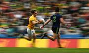 21 July 2019; Cillian O'Sullivan of Meath in action against Stephen Coen of Mayo during the GAA Football All-Ireland Senior Championship Quarter-Final Group 1 Phase 2 match between Mayo and Meath at Croke Park in Dublin. Photo by David Fitzgerald/Sportsfile