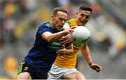 21 July 2019; Andy Moran of Mayo in action against Ethan Devine of Meath during the GAA Football All-Ireland Senior Championship Quarter-Final Group 1 Phase 2 match between Mayo and Meath at Croke Park in Dublin. Photo by David Fitzgerald/Sportsfile