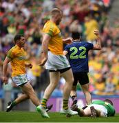 21 July 2019; Kevin McLoughlin of Mayo celebrates after scoring his side's first goal during the GAA Football All-Ireland Senior Championship Quarter-Final Group 1 Phase 2 match between Mayo and Meath at Croke Park in Dublin. Photo by David Fitzgerald/Sportsfile