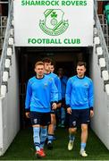 21 July 2019; Paul Doyle, left, and Jason McClelland of UCD prior to the SSE Airtricity League Premier Division match between Shamrock Rovers and UCD at Tallaght Stadium in Dublin. Photo by Seb Daly/Sportsfile