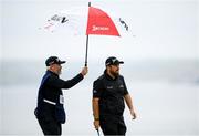 21 July 2019; Shane Lowry of Ireland and his caddy Brian Martin during Day Four of the 148th Open Championship at Royal Portrush in Portrush, Co Antrim. Photo by Ramsey Cardy/Sportsfile
