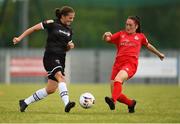 21 July 2019; Edel Kennedy of Wexford Youths in action against Alannah McEvoy of Shelbourne during the SÓ Hotels Women's National League Cup Final match between Wexford Youths Women and Shelbourne at Ferrycarrig Park in Wexford. Photo by Harry Murphy/Sportsfile