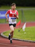 21 July 2019; Caitlin Podmore of Galway City Harriers AC, Co Galway, competing in the Girls U13 600m event during the Irish Life Health Juvenile B’s & Relays at Tullamore Harriers Stadium in Tullamore, Co. Offaly. Photo by Piaras Ó Mídheach/Sportsfile