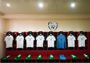 21 July 2019; The dressing room of the Republic of Ireland prior to the 2019 UEFA U19 European Championship Finals group B match between Republic of Ireland and Czech Republic at the FFA Academy Stadium in Yerevan, Armenia. Photo by Stephen McCarthy/Sportsfile