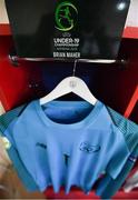 21 July 2019; The jersey of Brian Maher hangs in the Republic of Ireland dressing room prior to the 2019 UEFA U19 European Championship Finals group B match between Republic of Ireland and Czech Republic at the FFA Academy Stadium in Yerevan, Armenia. Photo by Stephen McCarthy/Sportsfile