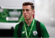21 July 2019; Lee O'Connor of Republic of Ireland arrives for the 2019 UEFA U19 European Championship Finals group B match between Republic of Ireland and Czech Republic at the FFA Academy Stadium in Yerevan, Armenia. Photo by Stephen McCarthy/Sportsfile