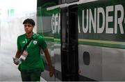 21 July 2019; Andrew Omobamidele of Republic of Ireland arrives for the 2019 UEFA U19 European Championship Finals group B match between Republic of Ireland and Czech Republic at the FFA Academy Stadium in Yerevan, Armenia. Photo by Stephen McCarthy/Sportsfile