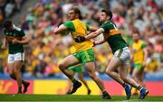 21 July 2019; Stephen McMenamin of Donegal in action against Paul Geaney of Kerry during the GAA Football All-Ireland Senior Championship Quarter-Final Group 1 Phase 2 match between Kerry and Donegal at Croke Park in Dublin. Photo by David Fitzgerald/Sportsfile