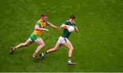 21 July 2019; Se·n O'Shea of Kerry in action against Eamonn Doherty of Donegal during the GAA Football All-Ireland Senior Championship Quarter-Final Group 1 Phase 2 match between Kerry and Donegal at Croke Park in Dublin. Photo by Daire Brennan/Sportsfile