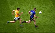21 July 2019; Seamus O'Shea of Mayo in action against Shane McEntee of Meath during the GAA Football All-Ireland Senior Championship Quarter-Final Group 1 Phase 2 match between Mayo and Meath at Croke Park in Dublin. Photo by Daire Brennan/Sportsfile