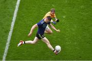 21 July 2019; James Carr of Mayo in action against Shane Gallagher of Meath during the GAA Football All-Ireland Senior Championship Quarter-Final Group 1 Phase 2 match between Mayo and Meath at Croke Park in Dublin. Photo by Daire Brennan/Sportsfile