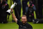 21 July 2019; Shane Lowry of Ireland celebrates with the Claret Jug after winning The Open Championship on Day Four of the 148th Open Championship at Royal Portrush in Portrush, Co Antrim. Photo by Brendan Moran/Sportsfile