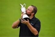 21 July 2019; Shane Lowry of Ireland kisses the Claret Jug after winning the 148th Open Championship at Royal Portrush in Portrush, Co Antrim. Photo by Brendan Moran/Sportsfile