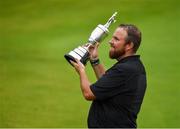 21 July 2019; Shane Lowry of Ireland celebrates with the Claret Jug after winning The Open Championship on Day Four of the 148th Open Championship at Royal Portrush in Portrush, Co Antrim. Photo by Brendan Moran/Sportsfile