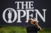 21 July 2019; Shane Lowry of Ireland kisses The Claret Jug after winning The Open Championship on Day Four of the 148th Open Championship at Royal Portrush in Portrush, Co Antrim. Photo by Ramsey Cardy/Sportsfile