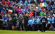 21 July 2019; Shane Lowry of Ireland celebrates as he walks onto the 18th green on their way to winning The Open Championship on Day Four of the 148th Open Championship at Royal Portrush in Portrush, Co Antrim. Photo by Brendan Moran/Sportsfile Photo by Brendan Moran/Sportsfile