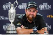 21 July 2019; Shane Lowry of Ireland during a press conference after winning The Open Championship on Day Four of the 148th Open Championship at Royal Portrush in Portrush, Co Antrim. Photo by Ramsey Cardy/Sportsfile