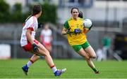 20 July 2019; Katy Herron of Donegal in action against Slaine McCarroll of Tyrone during the TG4 All-Ireland Ladies Football Senior Championship Group 4 Round 2 match between Donegal and Tyrone at TEG Cusack Park in Mullingar, Co. Westmeath. Photo by Piaras Ó Mídheach/Sportsfile