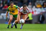 20 July 2019; Joannne Barrett of Tyrone in action against Amy Boyle Carr of Donegal during the TG4 All-Ireland Ladies Football Senior Championship Group 4 Round 2 match between Donegal and Tyrone at TEG Cusack Park in Mullingar, Co. Westmeath. Photo by Piaras Ó Mídheach/Sportsfile