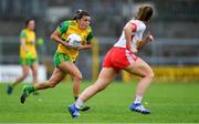 20 July 2019; Niamh Hegarty of Donegal in action against Tori McLaughlin of Tyrone during the TG4 All-Ireland Ladies Football Senior Championship Group 4 Round 2 match between Donegal and Tyrone at TEG Cusack Park in Mullingar, Co. Westmeath. Photo by Piaras Ó Mídheach/Sportsfile