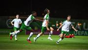 21 July 2019; Barry Coffey of Republic of Ireland celebrates after scoring his side's second goal, with team-mates including Jonathan Afolabi, during the 2019 UEFA U19 European Championship Finals group B match between Republic of Ireland and Czech Republic at the FFA Academy Stadium in Yerevan, Armenia. Photo by Stephen McCarthy/Sportsfile